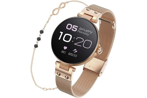 Smartwatch FOREVER SB305 Forevive Petite 1.08" różowo-złoty