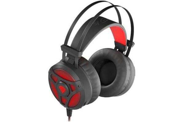 Słuchawki Genesis NSG1107 Neon 360 Nauszne Przewodowe czerwony