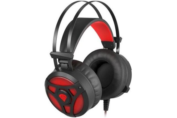 Słuchawki Genesis NSG1107 Neon 360 Nauszne Przewodowe czerwony