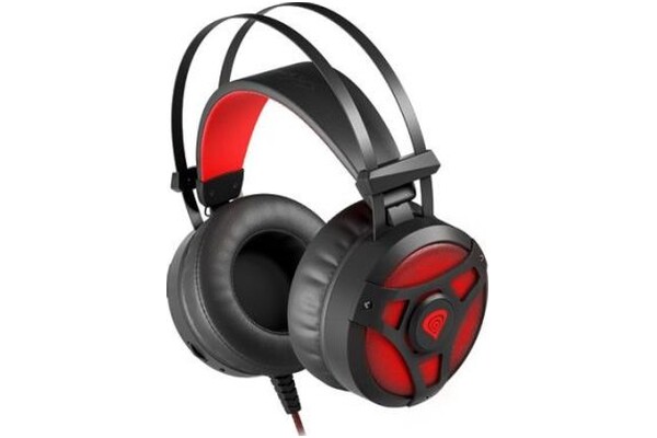 Słuchawki Genesis NSG1107 Neon 360 Nauszne Przewodowe czerwony