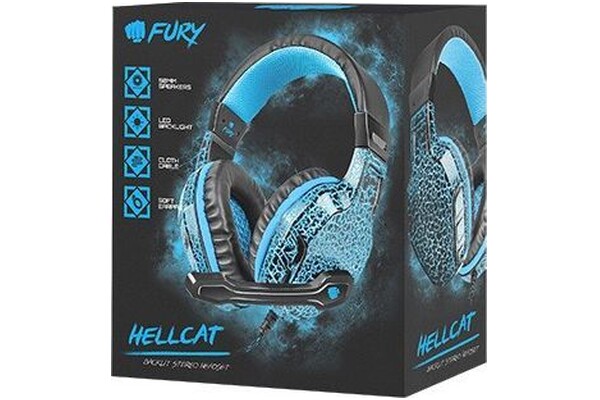Słuchawki FURY NFU0863 Hellcat Nauszne Przewodowe niebieski