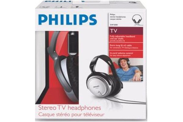 Słuchawki Philips SHP2500 Nauszne Przewodowe srebrny