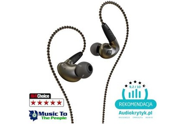Słuchawki MEE AUDIO P1 Dokanałowe Przewodowe szary