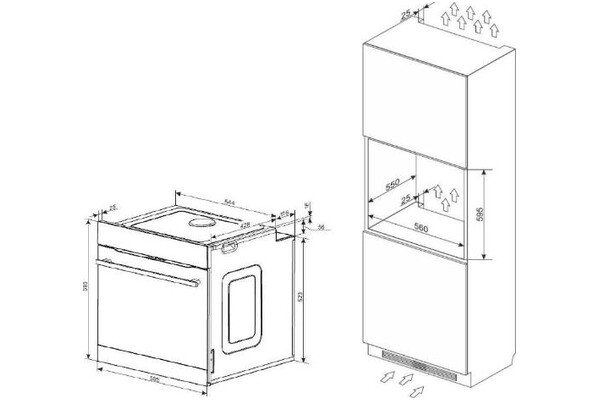 Piekarnik do zabudowy AMICA ED87669BA X-Type WiFi elektryczny czarny