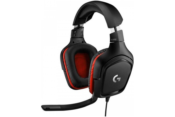Słuchawki Logitech G332 Nauszne Przewodowe czerwony