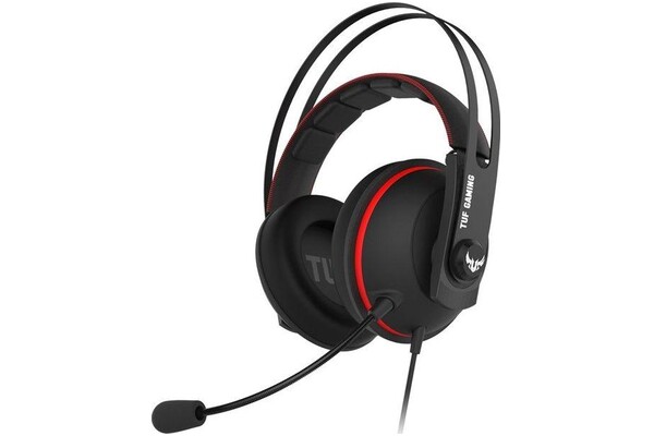 Słuchawki ASUS TUF Gaming H7 Nauszne Przewodowe czerwony
