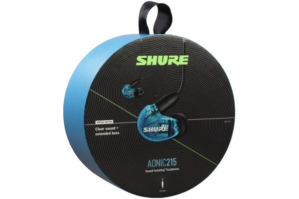 Słuchawki Shure SE215 Aonic 215 Dokanałowe Przewodowe niebieski