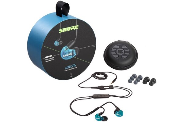 Słuchawki Shure SE215 Aonic 215 Dokanałowe Przewodowe niebieski