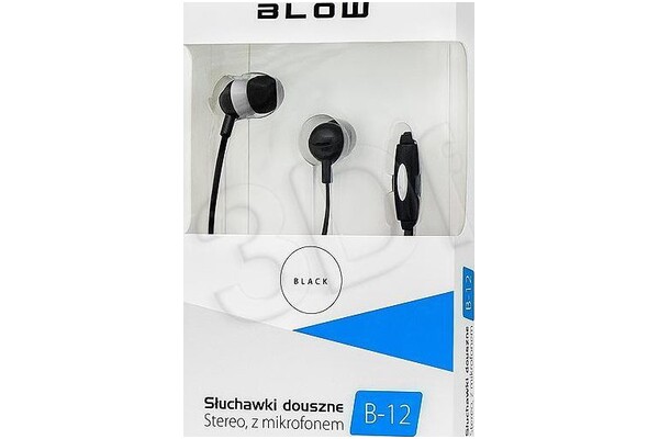Słuchawki BLOW B12 Dokanałowe Przewodowe czarny