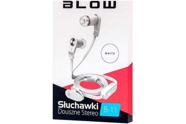 Słuchawki BLOW B11 Dokanałowe Przewodowe biały