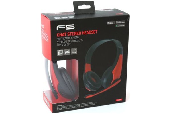 Słuchawki Omega FH4008 Freestyle Nauszne Przewodowe czerwony
