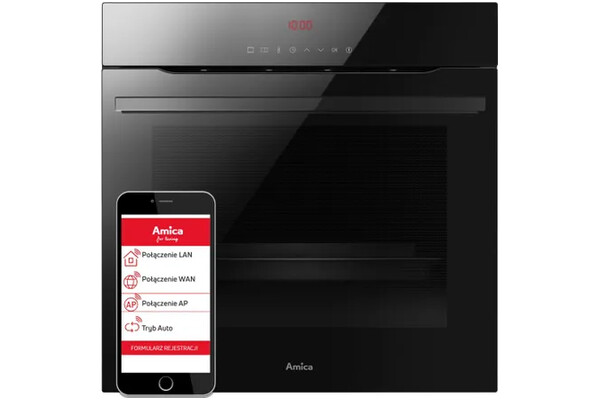 Piekarnik do zabudowy AMICA ED57687BA X-Type WiFi elektryczny czarny
