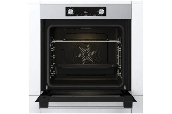 Piekarnik do zabudowy Gorenje BO6735E02X OptiBake elektryczny srebrno-szary