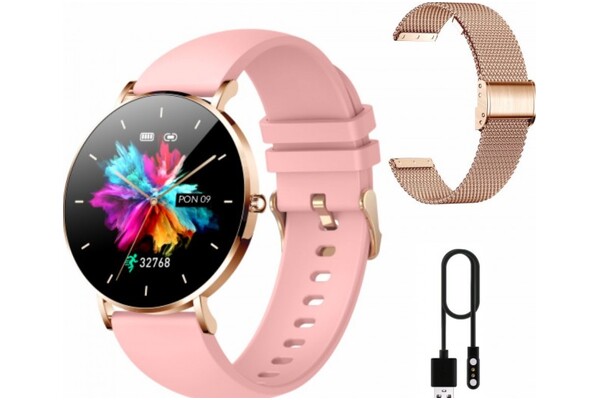 Smartwatch Manta Alexa 1.32" złoty