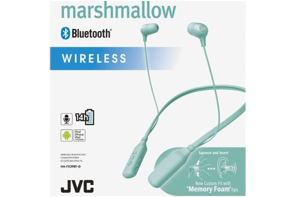 Słuchawki JVC HAFX39BTG Dokanałowe Bezprzewodowe zielony