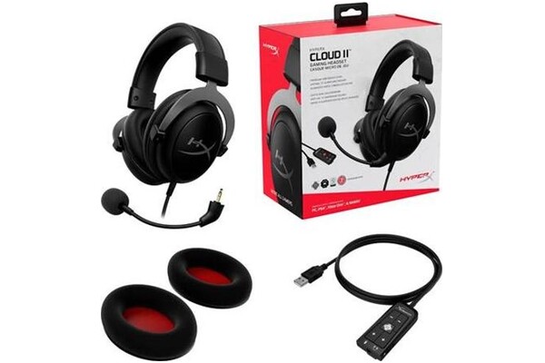 Słuchawki HYPERX Cloud 2 Nauszne Przewodowe czarno-szary