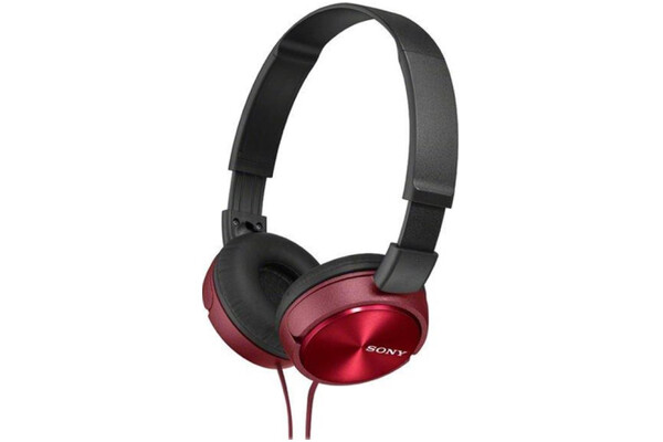 Słuchawki Sony MDRZX310 Nauszne Przewodowe czarno-czerwony