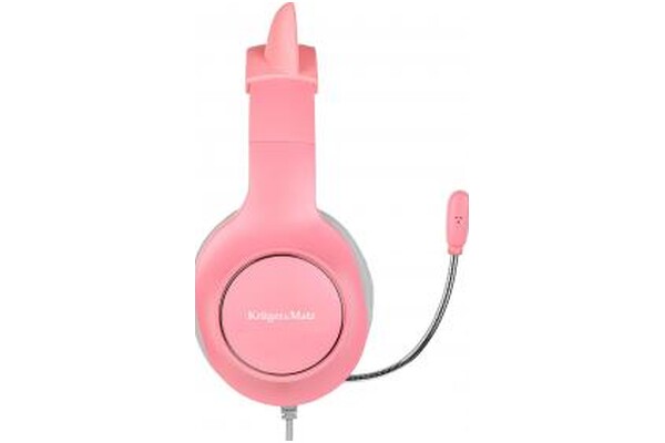 Słuchawki Kruger&Matz Gamer Kids Nauszne Przewodowe różowy