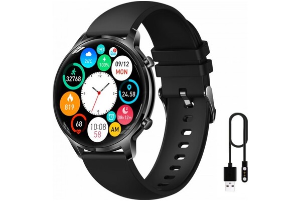 Smartwatch Manta Kelly 1.32" czarny