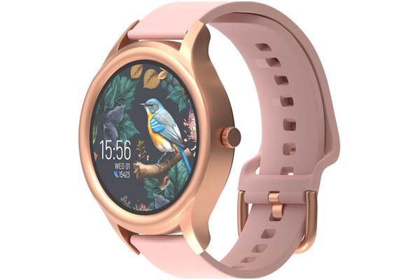 Smartwatch FOREVER SB340 Forevive 1.32" różowo-złoty