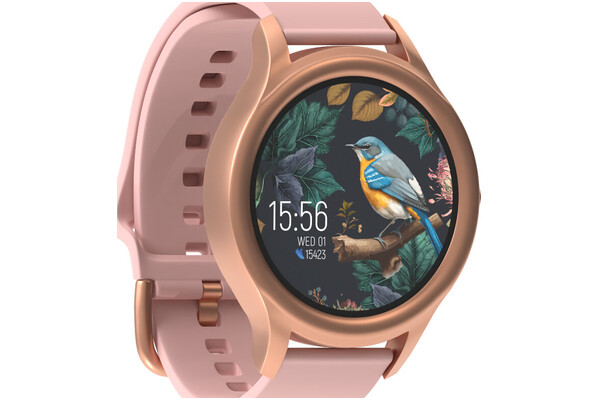 Smartwatch FOREVER SB340 Forevive 1.32" różowo-złoty