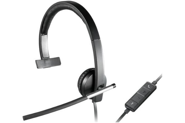Słuchawki Logitech H650E Nauszne Przewodowe czarny