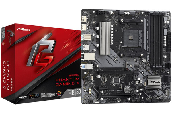Płyta główna ASrock B550M Phantom Gaming 4 Socket AM4 AMD B550 DDR4 miniATX