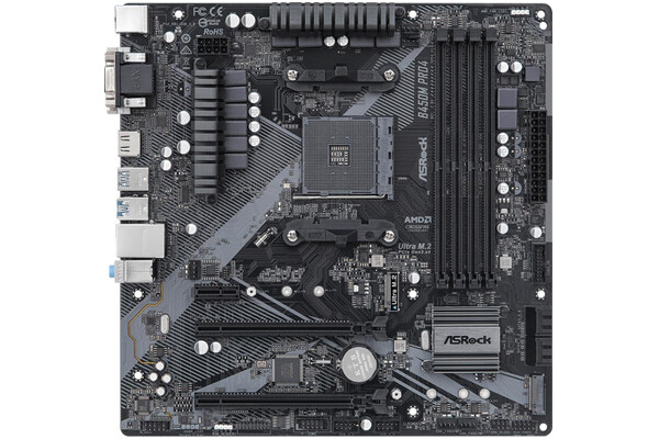 Płyta główna ASrock B450M Pro4 R2.0 Socket AM4 AMD B450 DDR4 miniATX