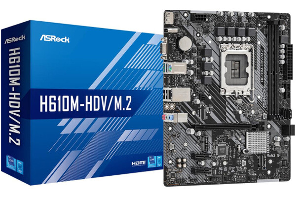 Płyta główna ASrock H610M HDV/M.2 Socket 1700 Intel H610 DDR4 miniATX