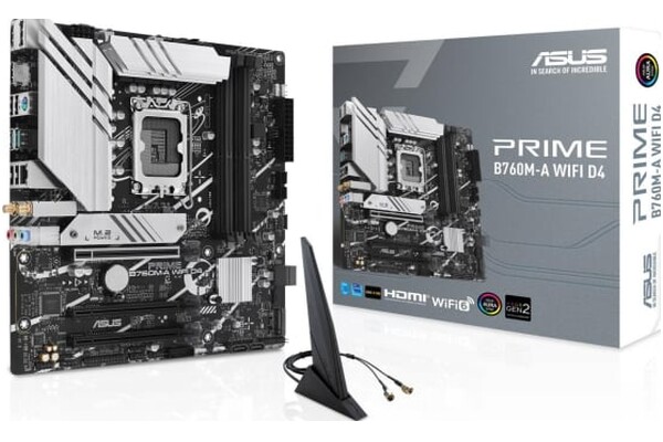 Płyta główna ASUS B760M-A Prime WiFi Socket 1700 Intel B760 DDR4 miniATX