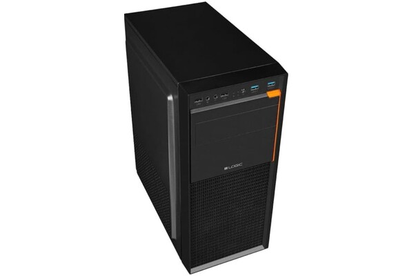 Obudowa PC Logic J23 Midi Tower czarno-pomarańczowy