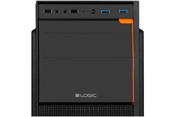 Obudowa PC Logic J23 Midi Tower czarno-pomarańczowy
