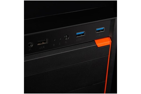 Obudowa PC Logic J23 Midi Tower czarno-pomarańczowy