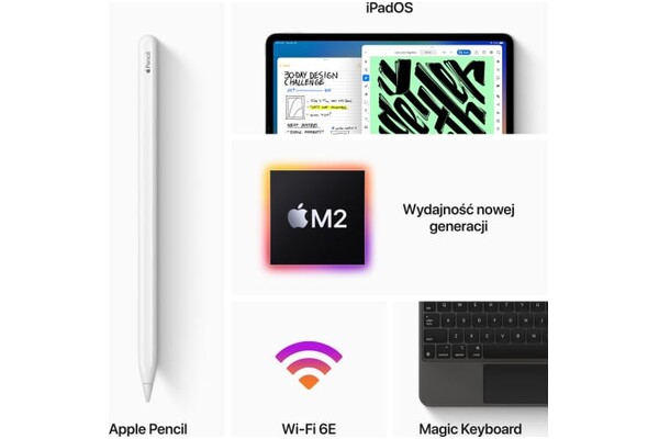 Tablet Apple iPad Pro 11" Apple M2 8GB/1024GB, WiFi, srebrny