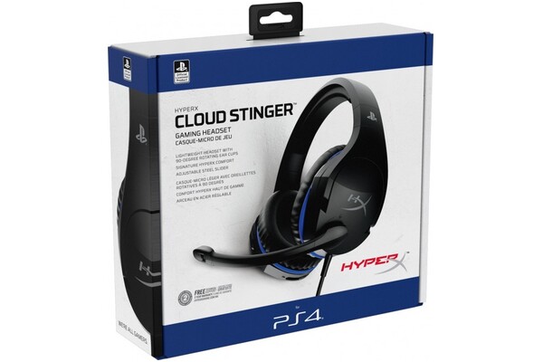 Słuchawki HYPERX Cloud Stinger PS4 Nauszne Przewodowe czarno-niebieski