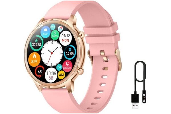 Smartwatch Manta SWU301PK Kelly 1.32" złoty