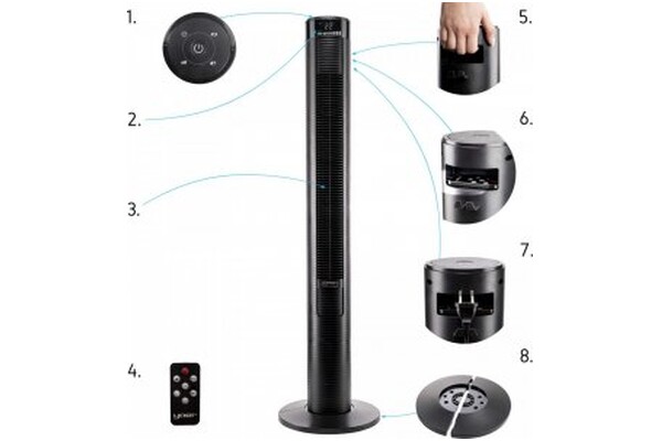wentylator Kolumnowy Yoer TF03BK Spiro