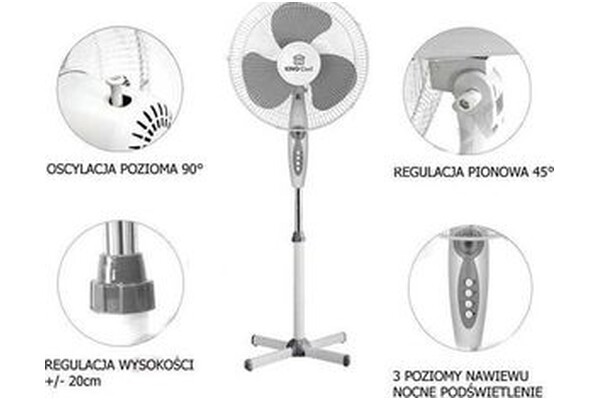 wentylator podłogowy KINGHOFF KC2124
