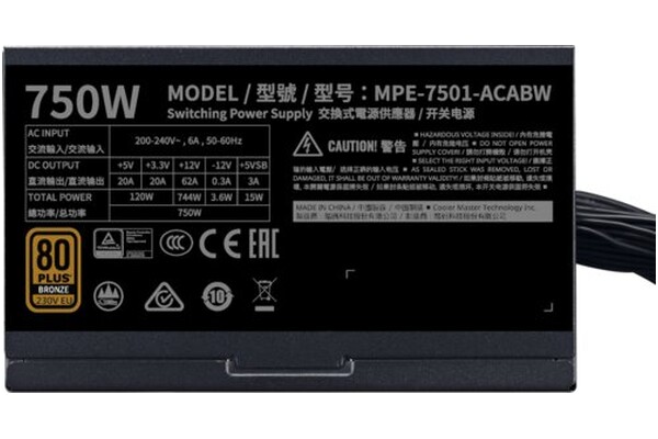 COOLER MASTER MPE-7501-ACABW-BEU MWE V2 750W ATX