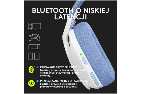 Słuchawki Logitech G435 Lightspeed Nauszne Bezprzewodowe