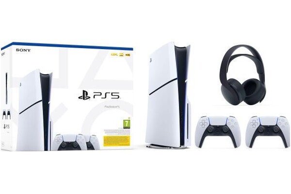 Konsola Sony PlayStation 5 Slim 1TB biały + słuchawki PULSE