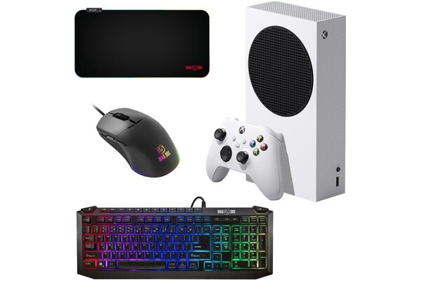 Konsola Microsoft Xbox Series S 512GB biały + Klawiatura + Mysz + Podkładka