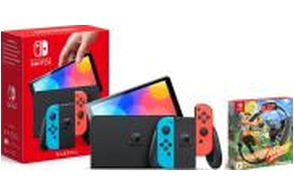 Konsola Nintendo Switch 32GB Czerwono-niebieski + Ring Fit Adventure