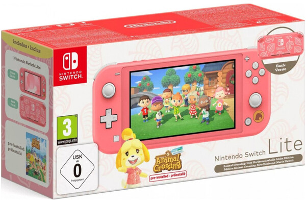 Konsola Nintendo Switch Lite 32GB różowy + Animal Crossing New Horizons