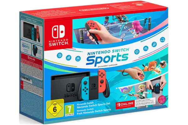 Konsola Nintendo Switch 32GB czerwono-szary + Nintendo Switch Sports + 90 dni Nintendo Switch Online