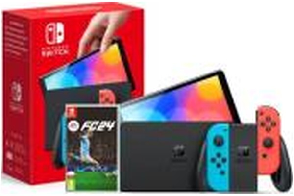 Konsola Nintendo Switch OLED 64GB Czerwono-niebieski + EA SPORTS FC 24