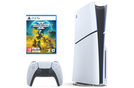 Konsola Sony PlayStation 5 Slim 1TB biało-czarny + Helldivers 2