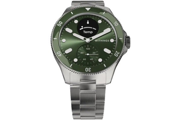 Smartwatch WITHINGS Scanwatch Scan 0.63" srebrno-zielony