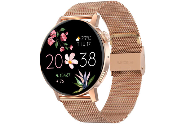 Smartwatch FOREVER SB350 Forevive 1.32 różowo-złoty