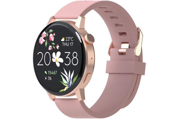 Smartwatch FOREVER SB350 Forevive 1.32" różowo-złoty